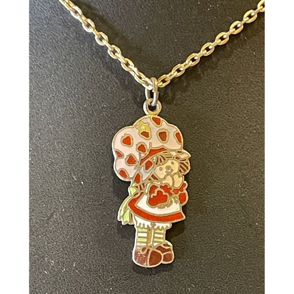 1980 Strawberry Shortcake Enamel Necklace